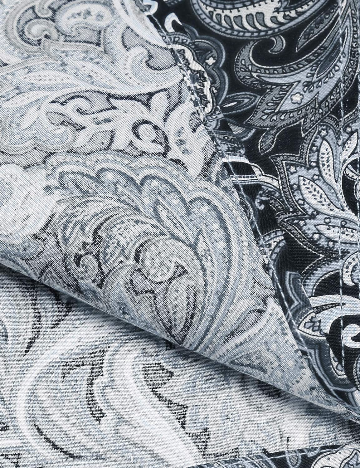 COOFANDY Men's Paisley Cotton Long Sleeve Shirt Floral Print Casual Retro Button Down Shirt at  Men’s Clothing store
