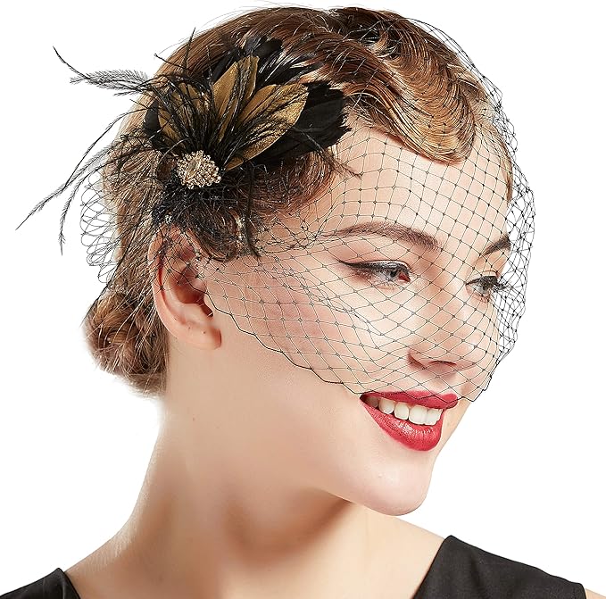 Babeyond Bridal Wedding Fascinator Mesh Feather Fascinator Hair