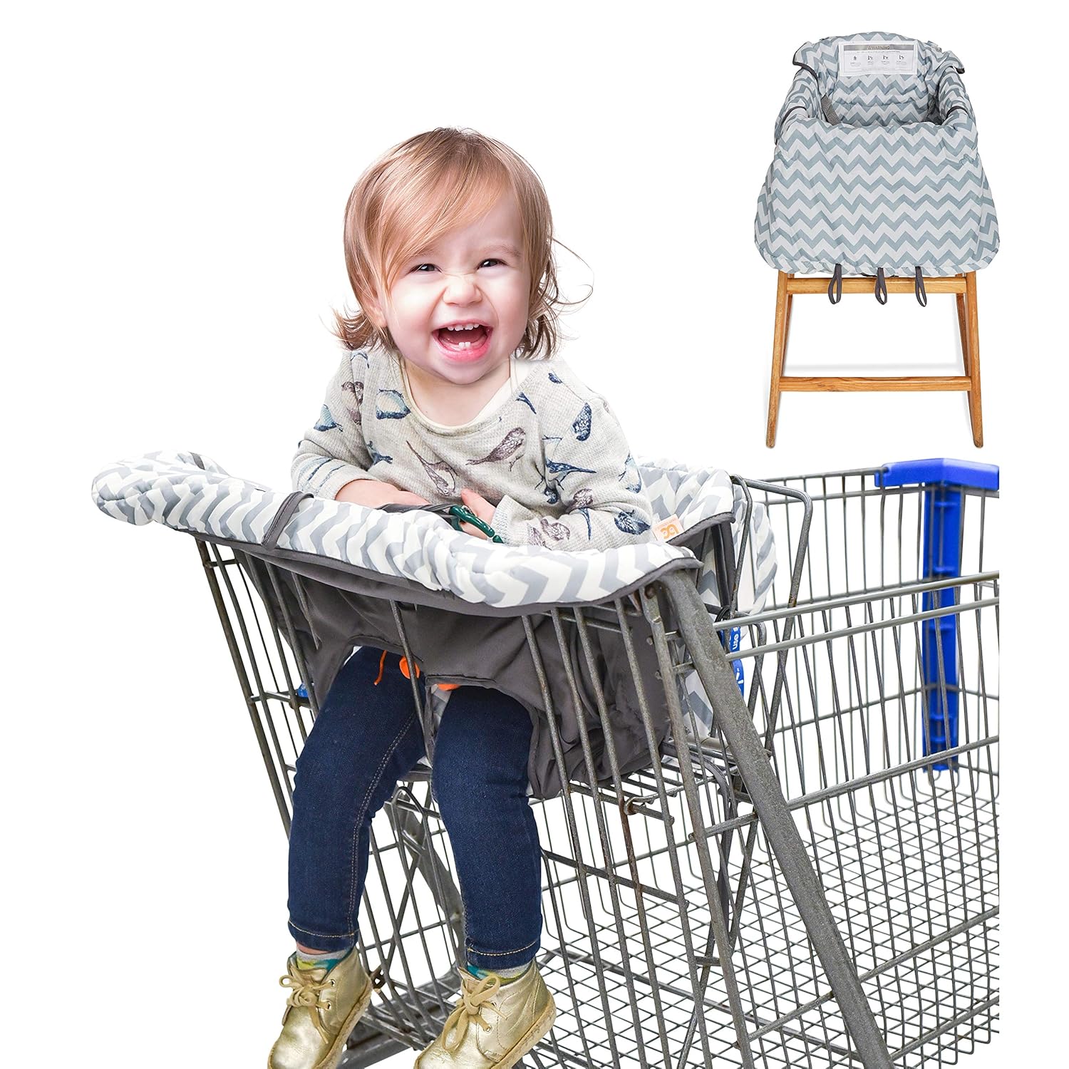 girl shopping cart cover