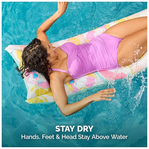 SWIMWAYS HELLO KITTY SUNTANNER POOL FLOAT, INFLATABLE FLOATS & TOYS, SWIMMING POOL ACCESSORIES & BEACH ESSENTIALS FOR TEENS AGED 14 & UP