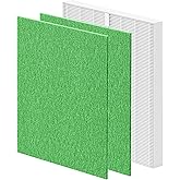 AP-1512HH & 200M Filter Compatible with Coway Airmega AP-1512HH and 200M Air Purifiers, Compared to Part # 3304899, 1 HEPA Filter and 2 Pre-Filters, Green