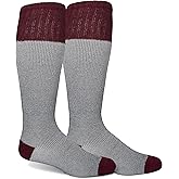 Columbia Men's Over The Calf Merino Wool Socks 2 Pair, Charcoal Grey, Men's 6-12