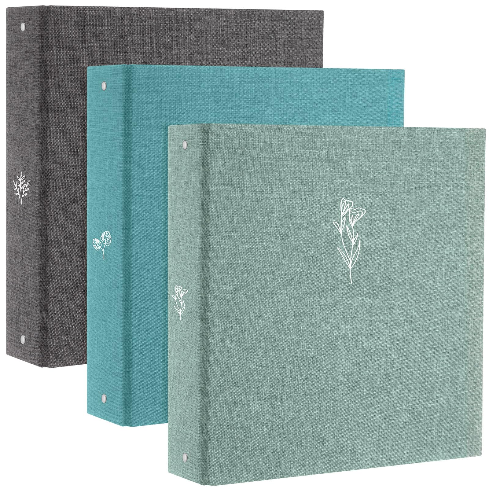 Photo 1 of Ctosree 3 Pcs Aesthetic 3 Ring A4 Binder Linen Photocard Binder End of The Year Student Gifts Large Sturdy Hardcover 2 Large Linen Pockets Office and School(Morandi Color,8.5 x 11, 2",Elegant)