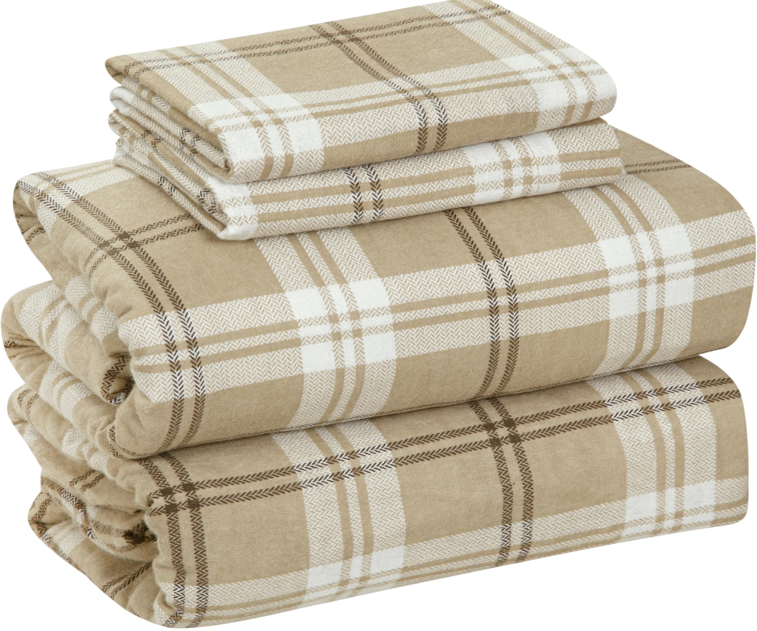 Bliss Casa 4 Piece 100% Cotton Flannel Sheets Full Size Bed Set - Warm & Extra Soft - Deep Pockets, Breathable, All Seasons Comfy - Double Brushed Bed Sheet (Richmond)