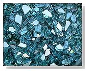 Fire Pit Glass 1/4 Azuria Blue Reflective 10 LBS