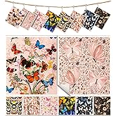 Miss Adola 8 Pack Reusable Kitchen Swedish Dishcloths for Washing Dishes Cloths Absorbent Fast Drying Cleaning Sponge Cute Decorate Washable Swedish Towels, Butterfly