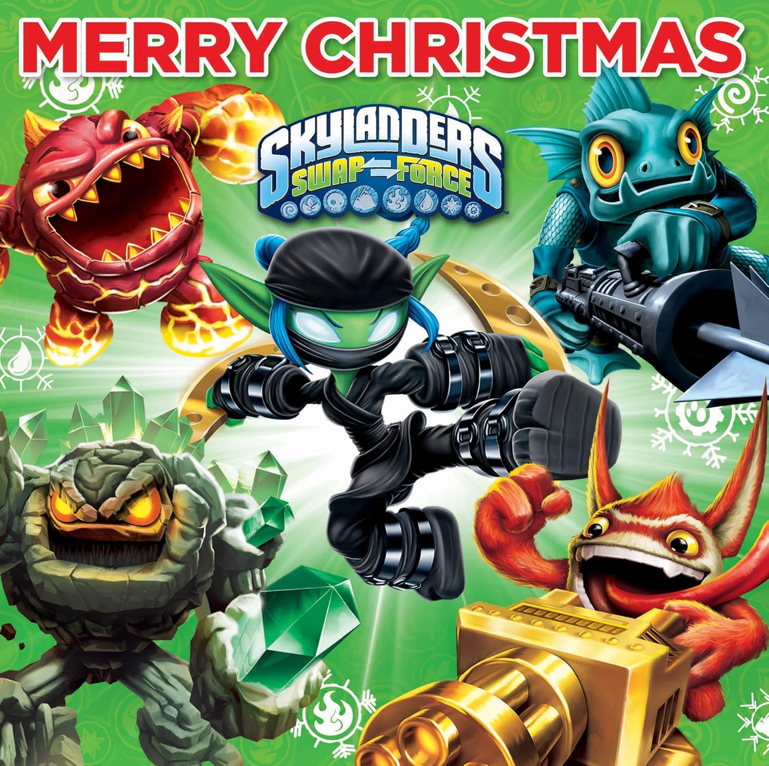 Skylanders Swap Force General Merry Christmas Greeting Card, Multicolor