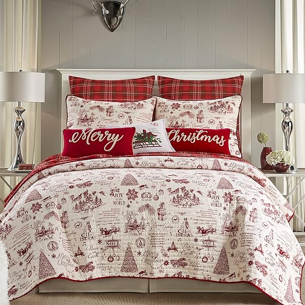 LEVTEX HOME – YULETIDE QUILT SET – KING/CAL...