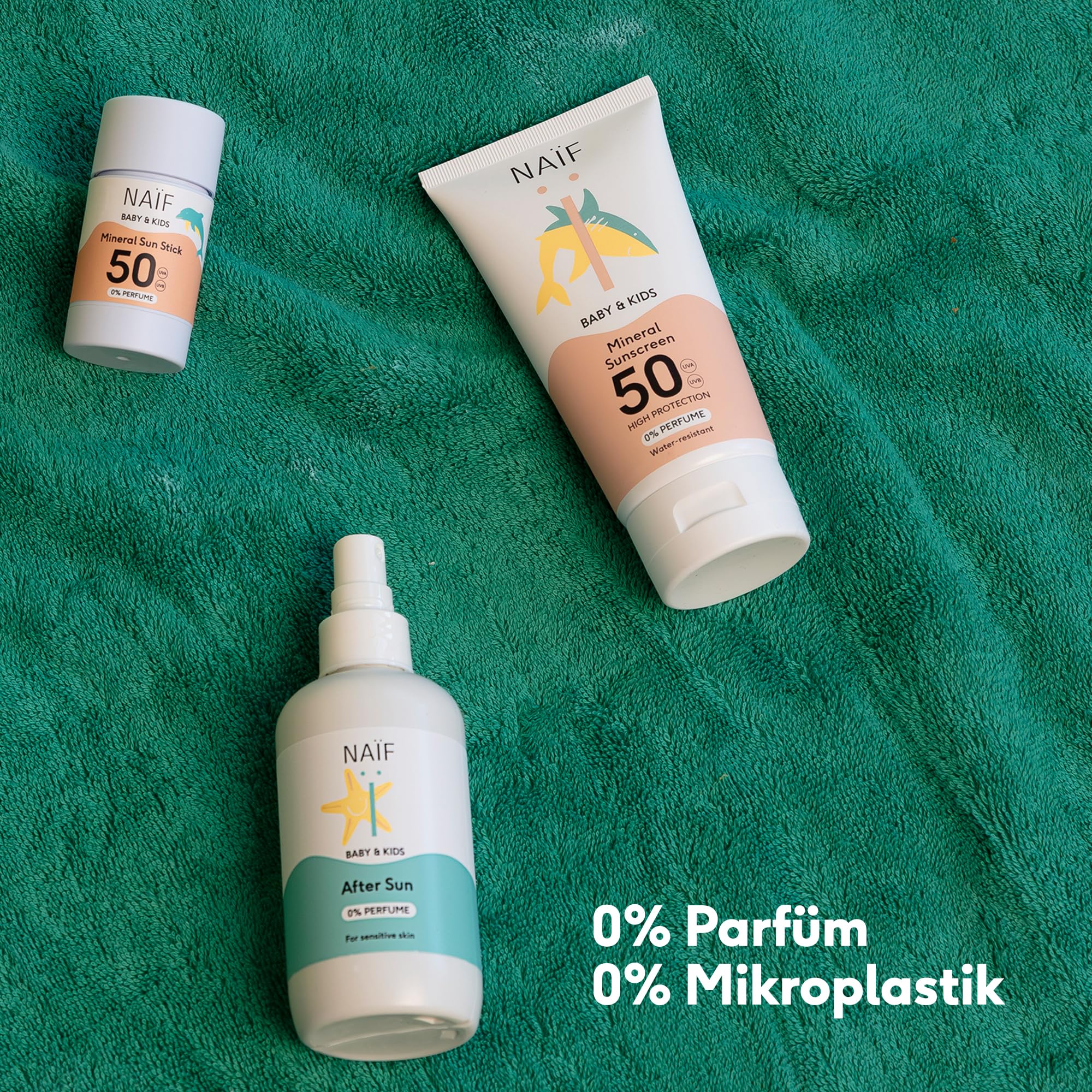 Naïf - Kühlendes Aftersun-Spray - für Baby & Kind - 0% Parfüm - Beruhigt und kühlt die Haut - Ohne Mikroplastik, Mineralöle oder Silikone - Dermatologisch Getestet - Vegan - 175ml 4