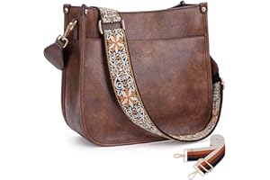 Caitina Crossbody Bag Women Vegan Leather Hobo Handbag Trendy Crossbody Shoulder Bag Purses For Women with 2 Adjustable Strap