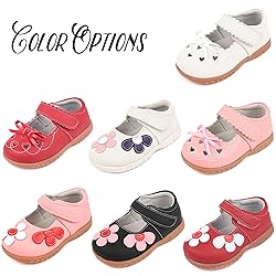 Femizee Girls Leather Bows Design Soft Round Toe