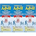 Advil Children's Pain Reliever and Fever Reducer, Dye Free Children's Ibuprofen for Pain Relief, Liquid Ibuprofen for Children, White Grape - 4 Fl Oz (Pack of 3)