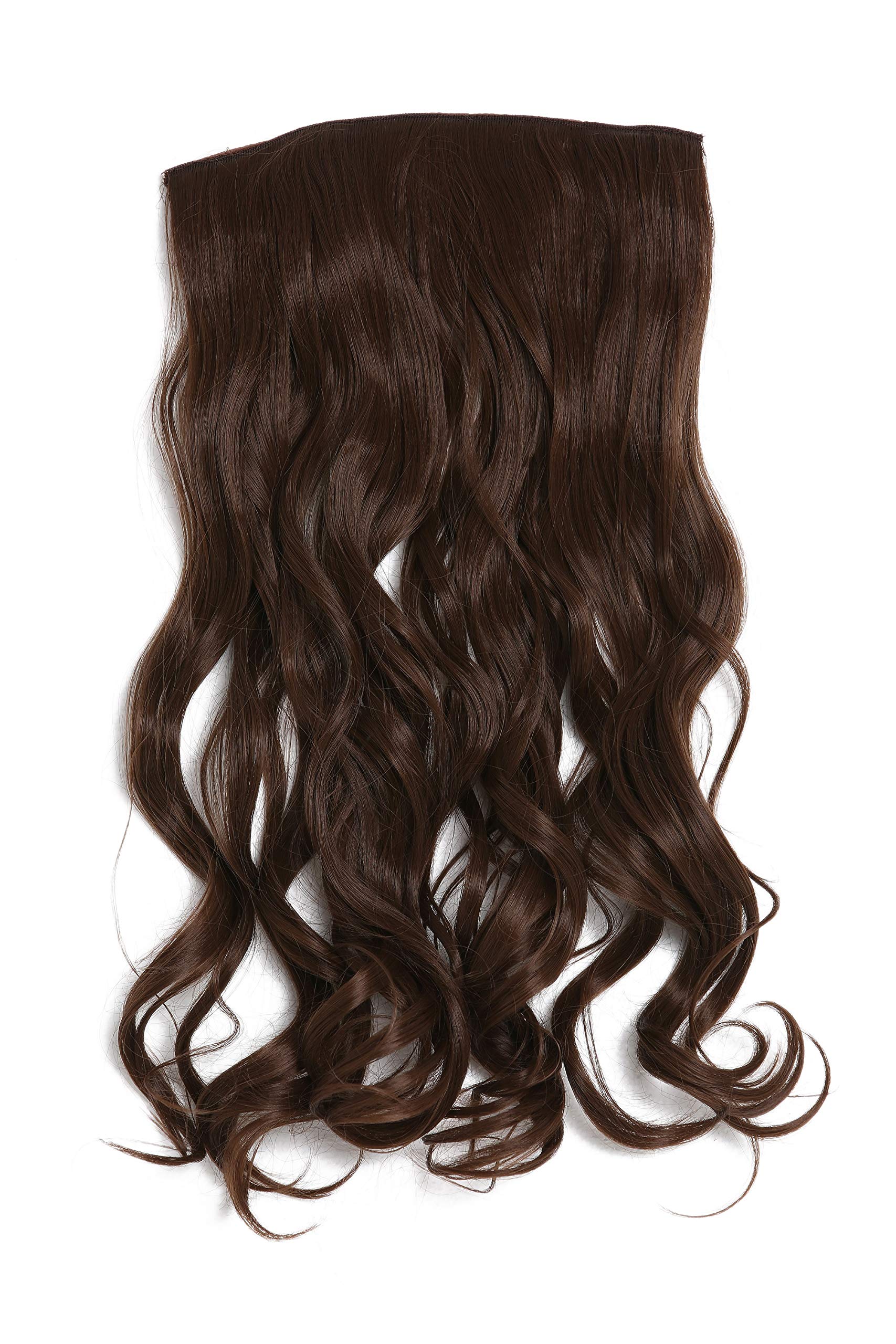 WIG ME UP - YZF-3180-8 Hairpiece Halfwig (half wig) 5 Microclip Clip-In Extension wide full back of head long curled curls brown
