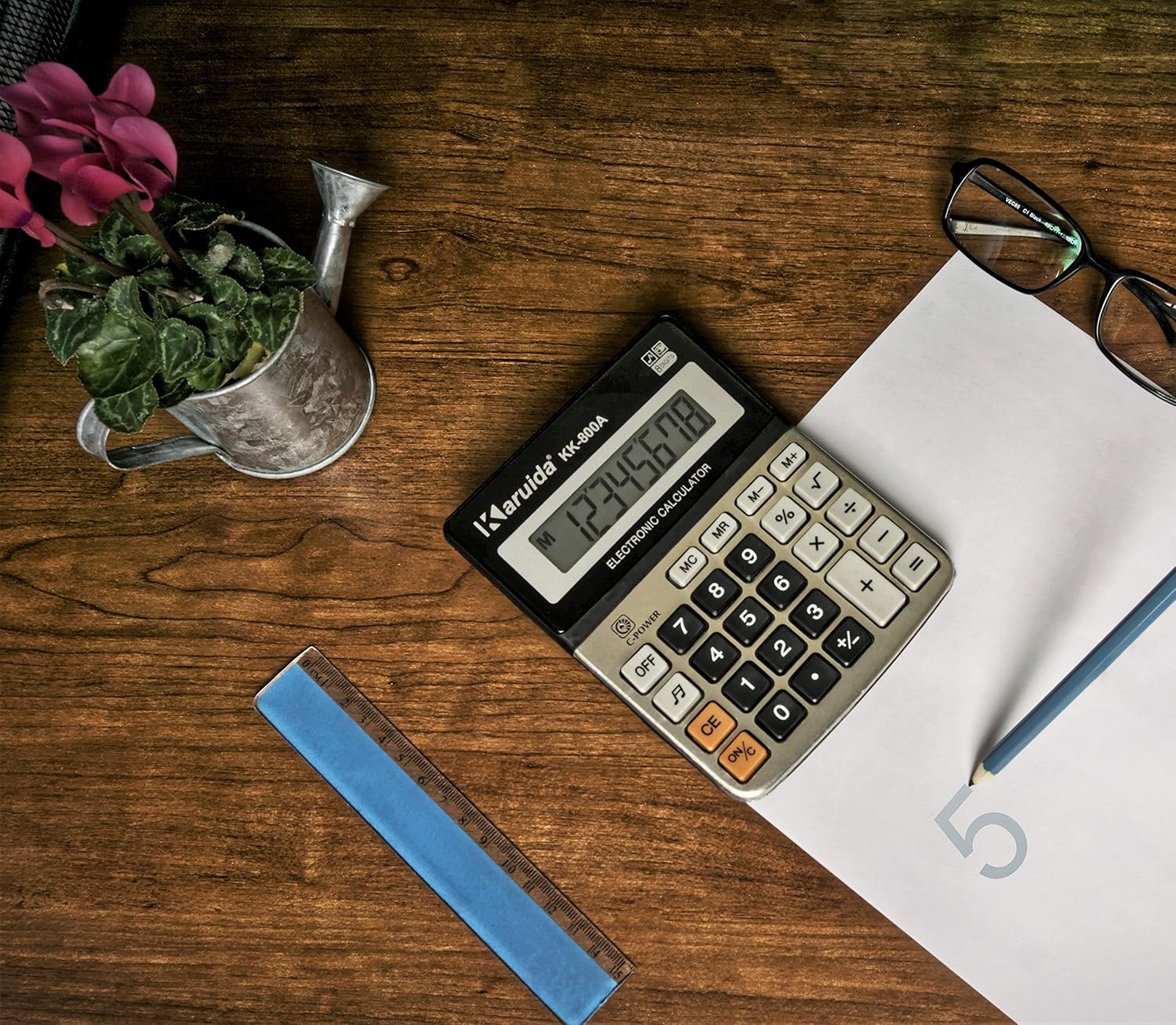 Karuida Bulk Calculators Dual Power 8 Digit Large Display Aluminum