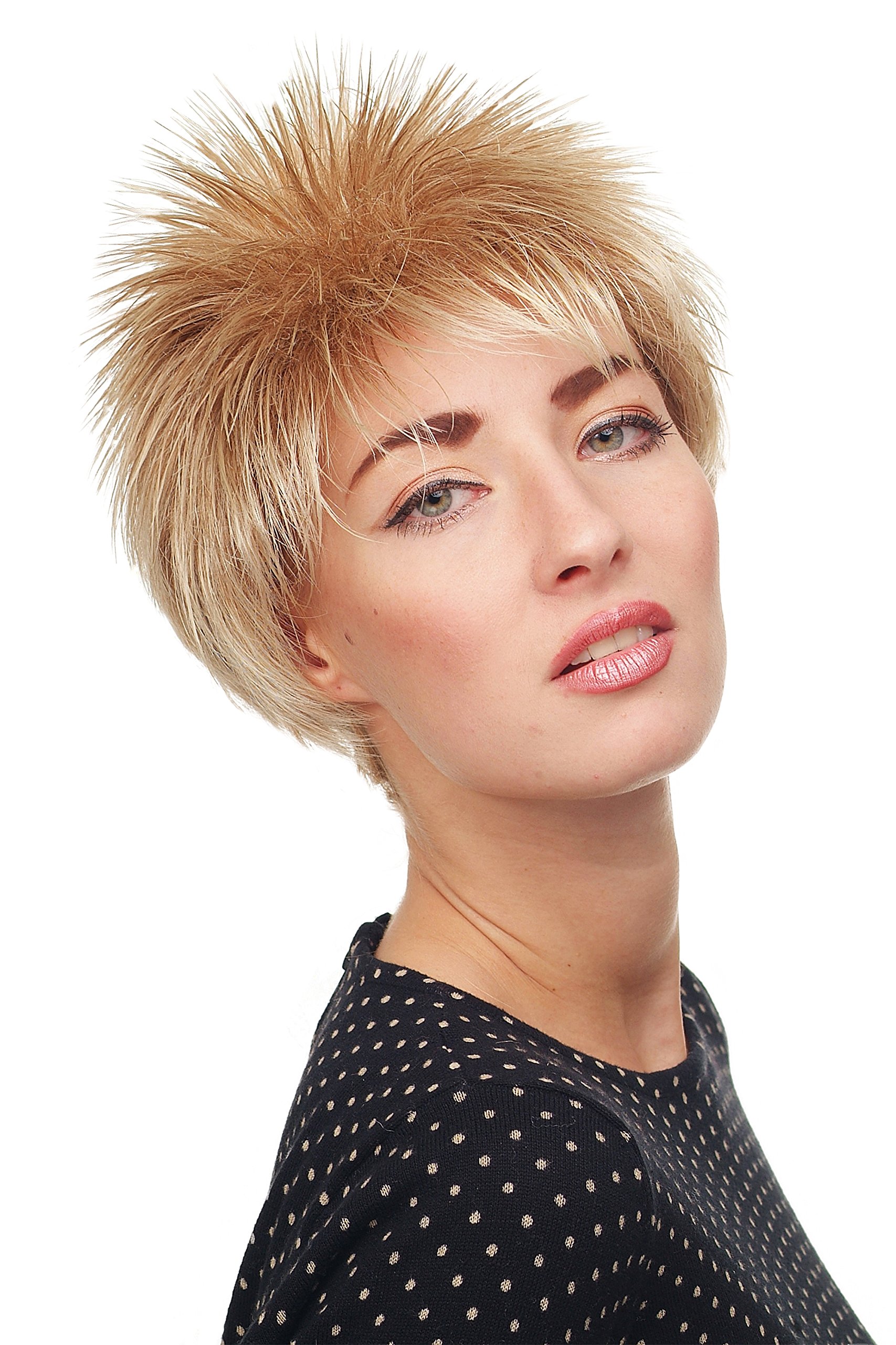WIG ME UP - 3324-27T613 Lady Quality Wig short spiky backcombed teased 80s Wave blond mix