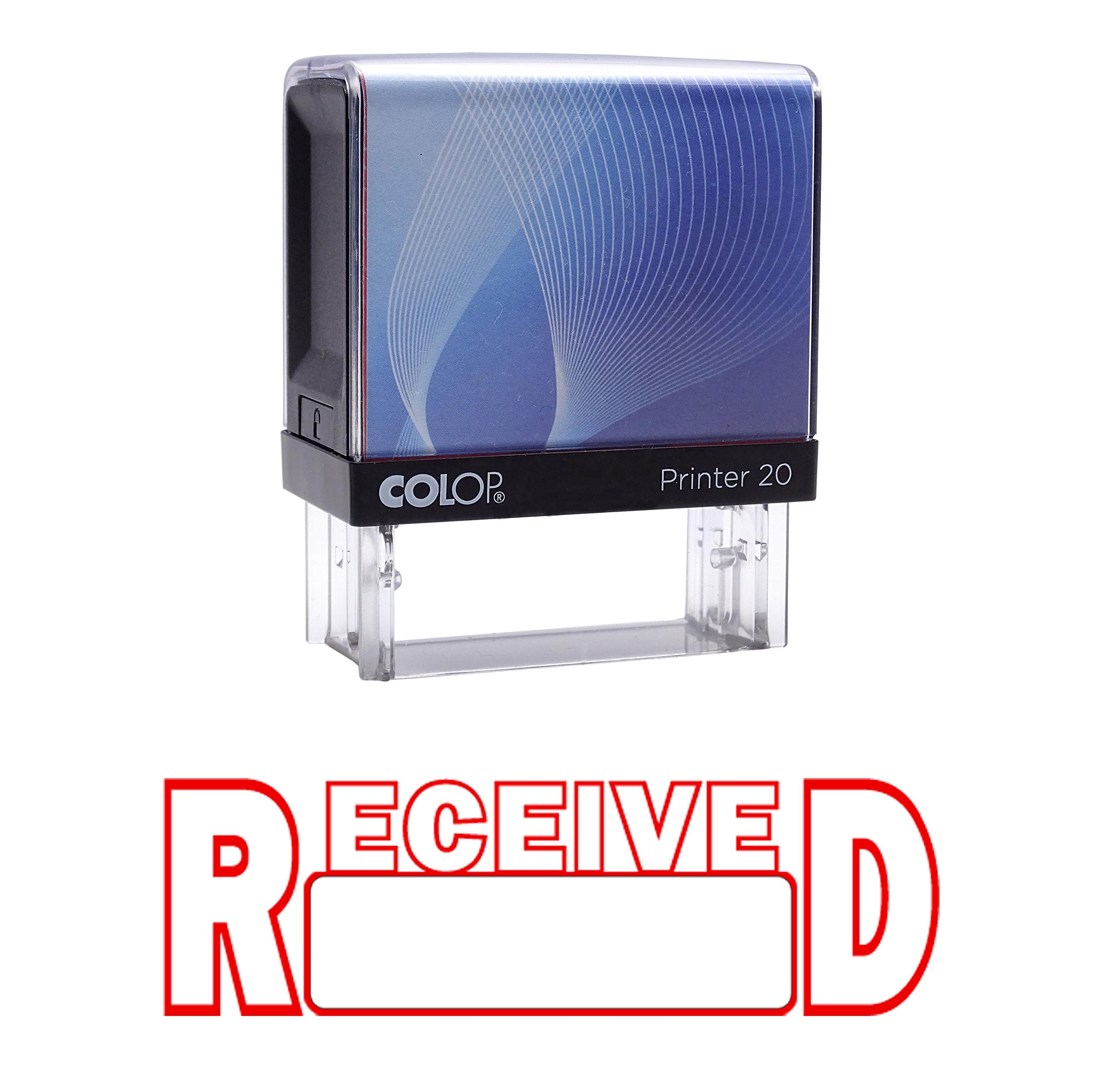 Received Self Inking Rubber Stamp Custom Colop Office Stationary P20 Mini Stamper