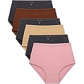 Barbra Lingerie Women's Multi Pack High Waist Cool Feel Brief Underwear Panties Small to 5XL