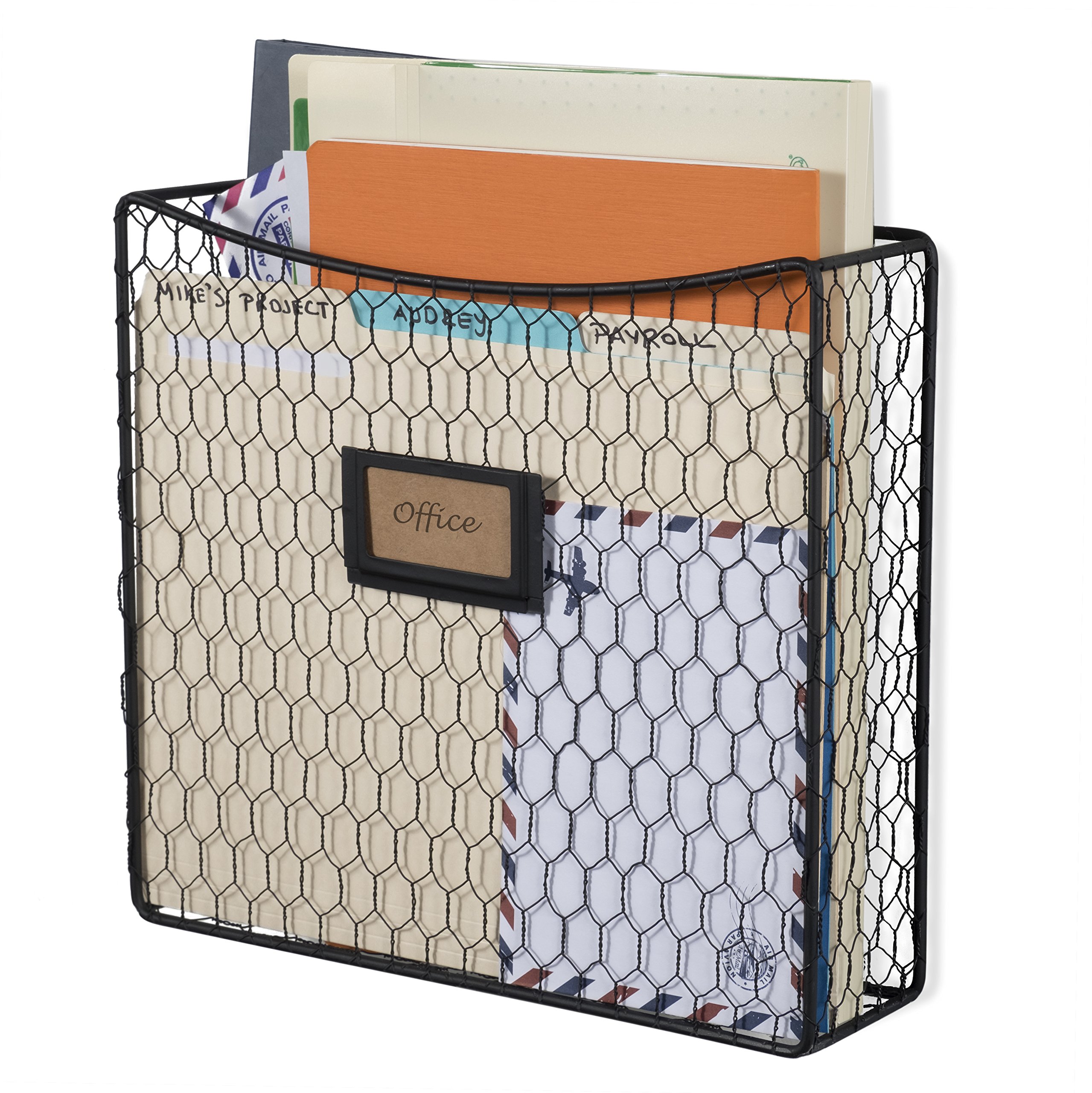 Wall35 Cestino Hanging Magazine Rack Personal Mailbox Metal Chicken