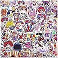 60Pcs The Magical Numbers Circus Stickers, Cute Cartoon Waterproof Vinyl Decal, Circus Stickers for Water Bottle, Phone Computer Skateboar, Laptop Luggage Teen Girl Kids