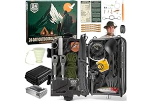 Survival Kit Advent Calendar 2025 for Men – 24 Days Outdoor Camping & Hunting Survival Gear, Real Tools Christmas Countdown C