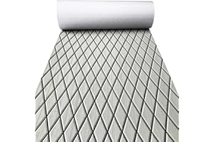 KXKZREN EVA Foam Boat Flooring Decking Sheet 6mm Thick Diamond Anti-Slip Marine Flooring Mat Self Adhesive Deck Pad for Bass Boat Yacht Motorboat RV Cooler Tops, 74.8"x27.6" / 93.8"x43.9"