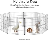 New World Folding Metal Dog Exercise Pen 1.5 m Play Space 46 cm Tall Black view 6
