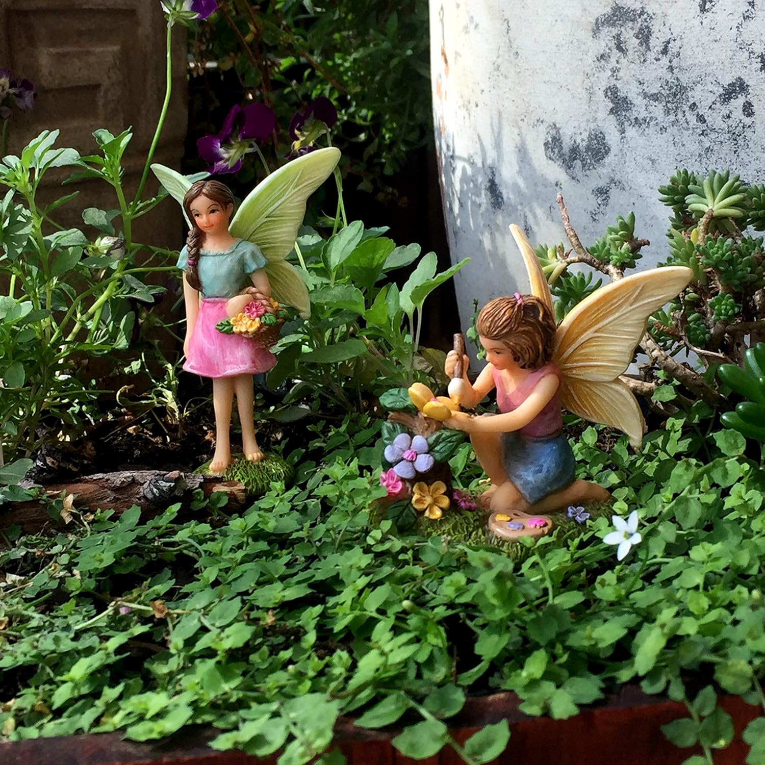 PRETMANNS Fairies for Fairy Garden, Colorful Accessories for an Indoor or Outdoor Miniature Garden, An Adorable Figurine Kit - Image 5