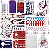 Aneco 340 Piece Baseball Party Favor Set Baseball Goodie Bag Stuffers Mini Card Pencil Sharpener Eraser Stamp Slap Bracelet Sticker School Stationery Bulk for Sport Party Team Game Prize Birthday Gift