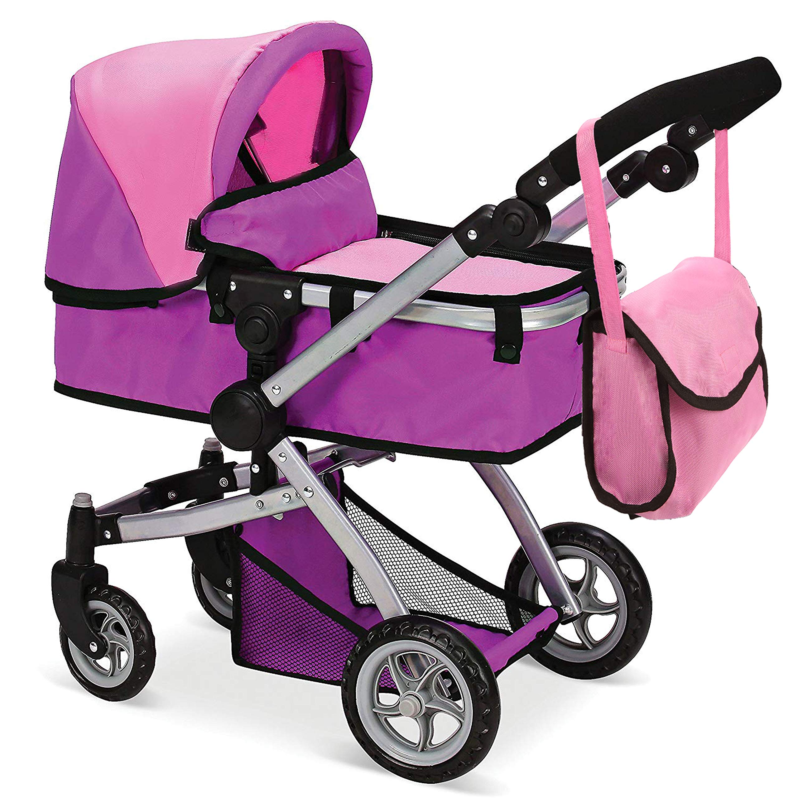 Mommy Me Doll Collection Babyboo Deluxe Doll Pram Color Pink and Purple with 757347592308 eBay