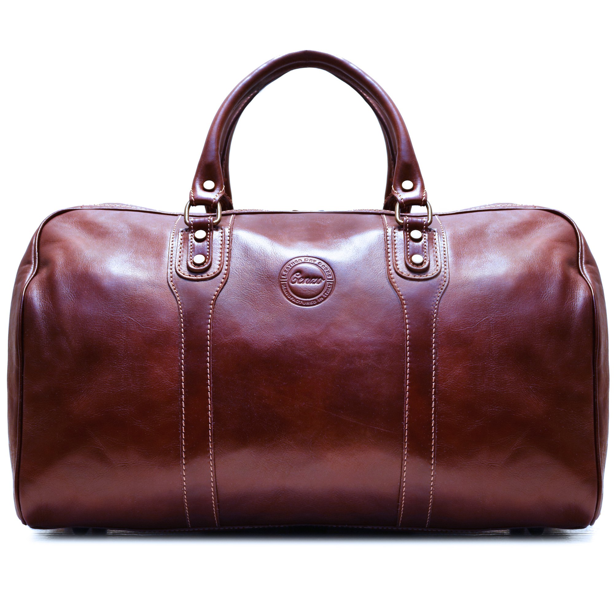 Duffle Vecchio Brown Italian Leather Weekender Travel Bag Buy Online