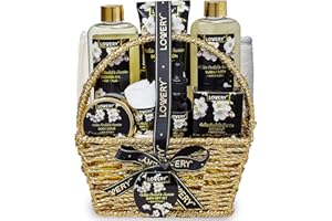 LOVERY Birthday Gifts for Mom, Bath and Body Gift Basket for Women and Men – Orchid & Jasmine Home Spa Set With Body Scrubs, Lotions, Oils, Gels and More - Care Package for Women & Men - 9 Piece Set