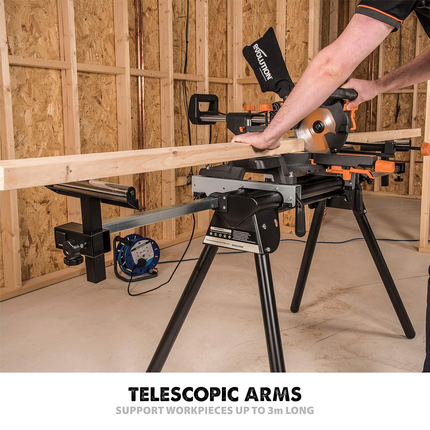 Evolution Power Tools EVOMS1 Compact Folding Miter Saw Stand with Quick