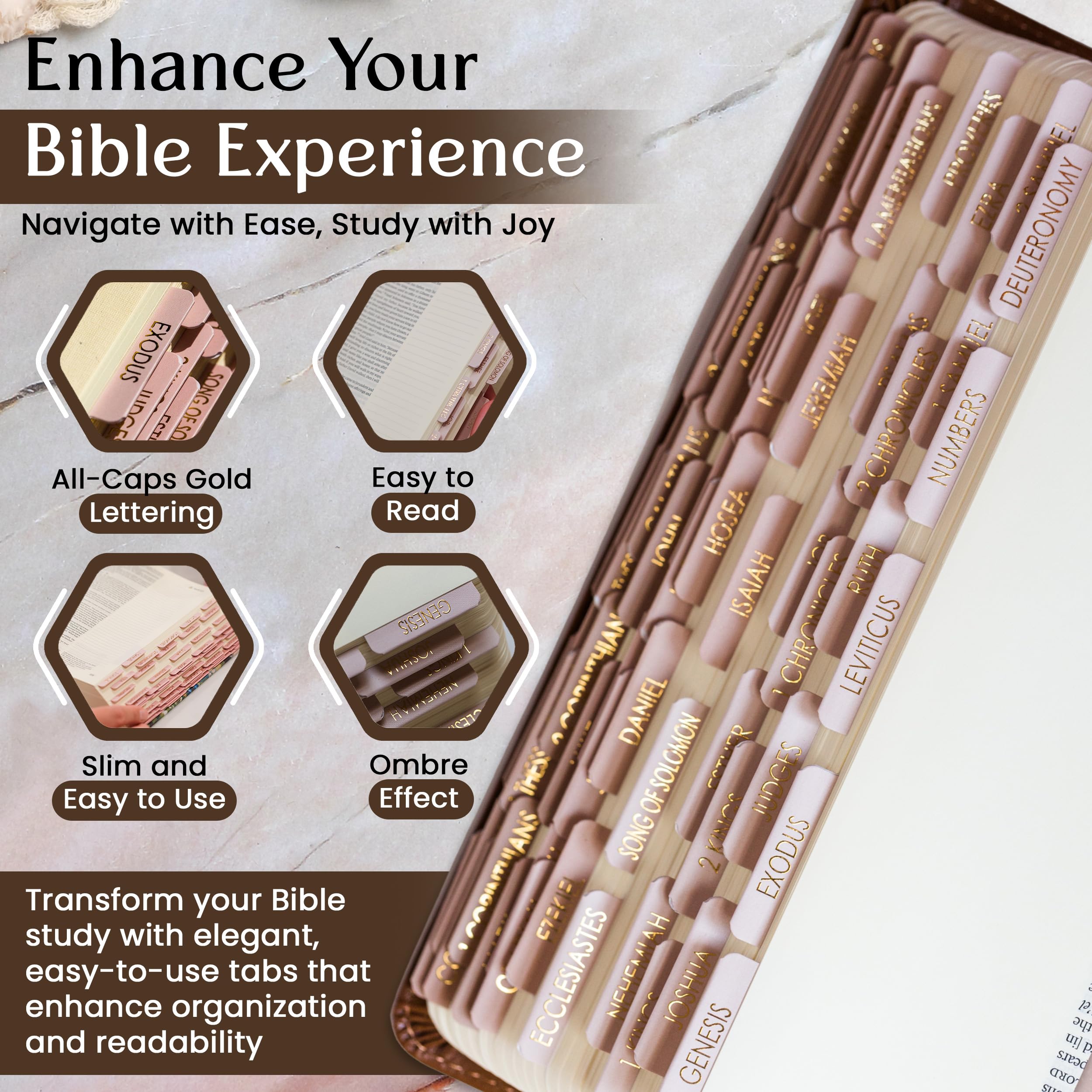 Mua Bible Tabs for Women Study Bible, Embossed Matte Catholic Bible ...