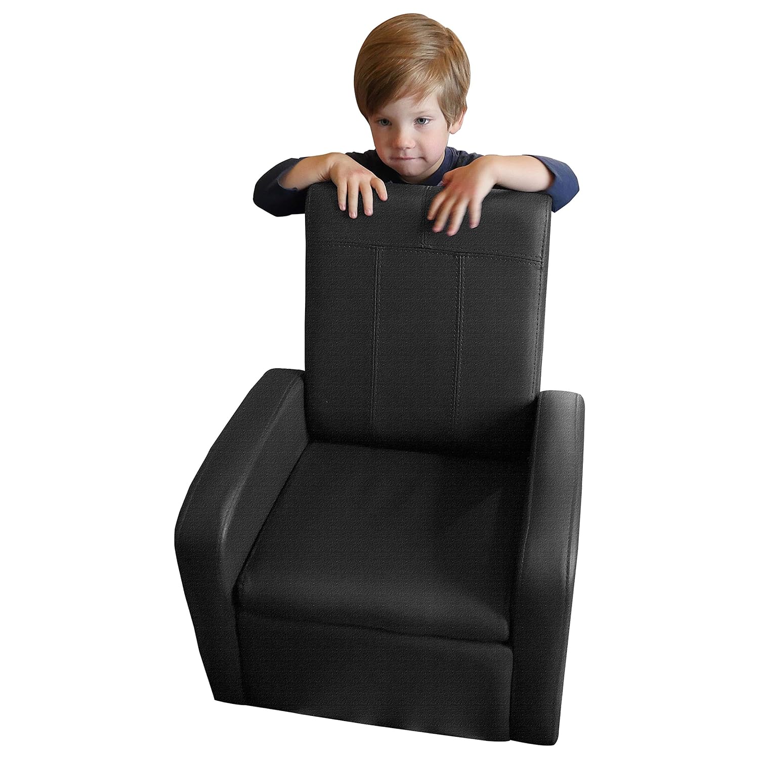 Stash Comfy Folding Kids Toddler Plush Sofa Lounge Chair With Storage Chest Ottoman Cute Mini Upholstered Armchair For Little Boy Girl Children Play Room Toy Modern Home Sitting Baby Furniture