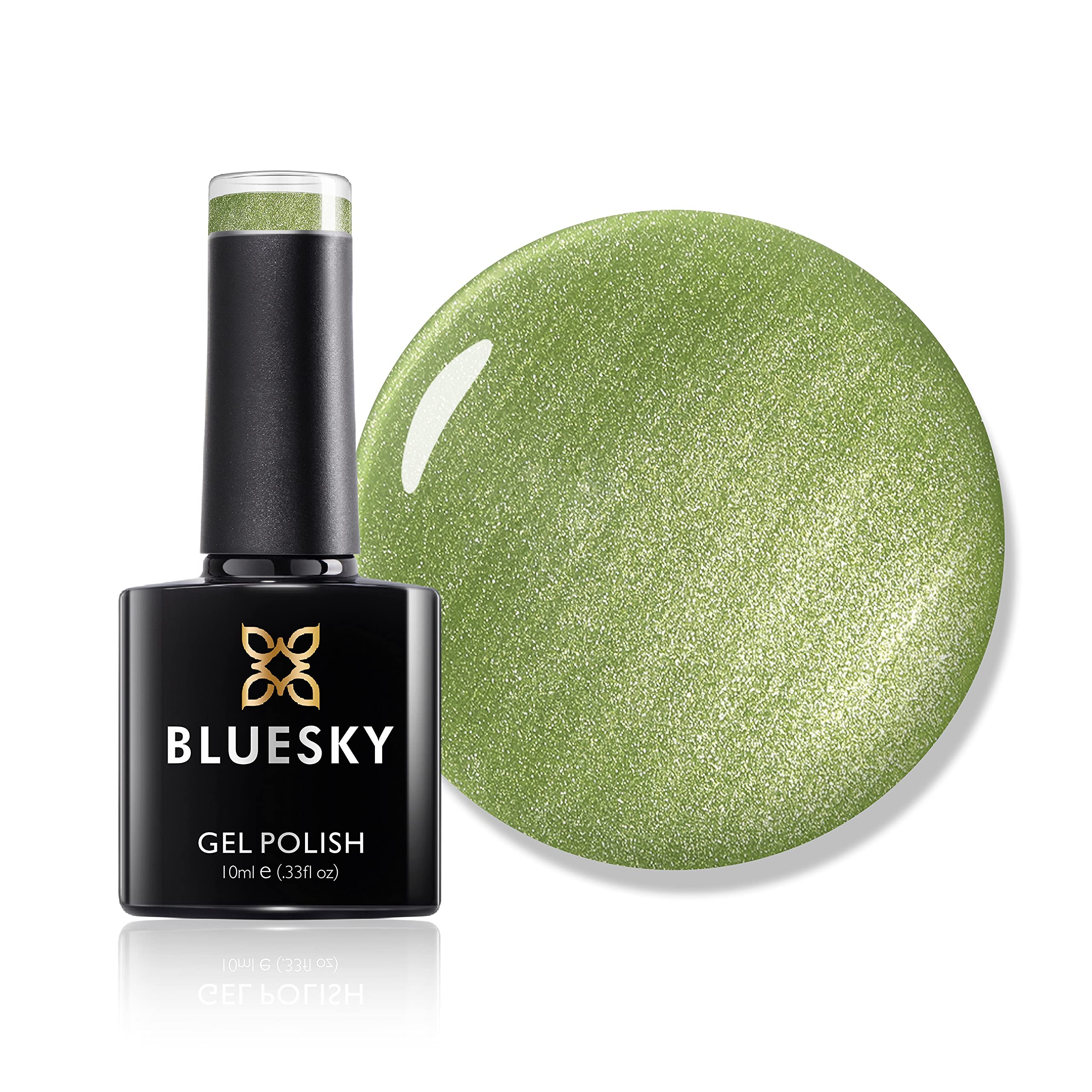 Bluesky Gel Nail Polish, Summer 2021 Collection, Speak The Words Ss2123, 10 ml Light Green, Pale, Pastel, Shimmer (Requires Curing Under LED or UV Lamp)