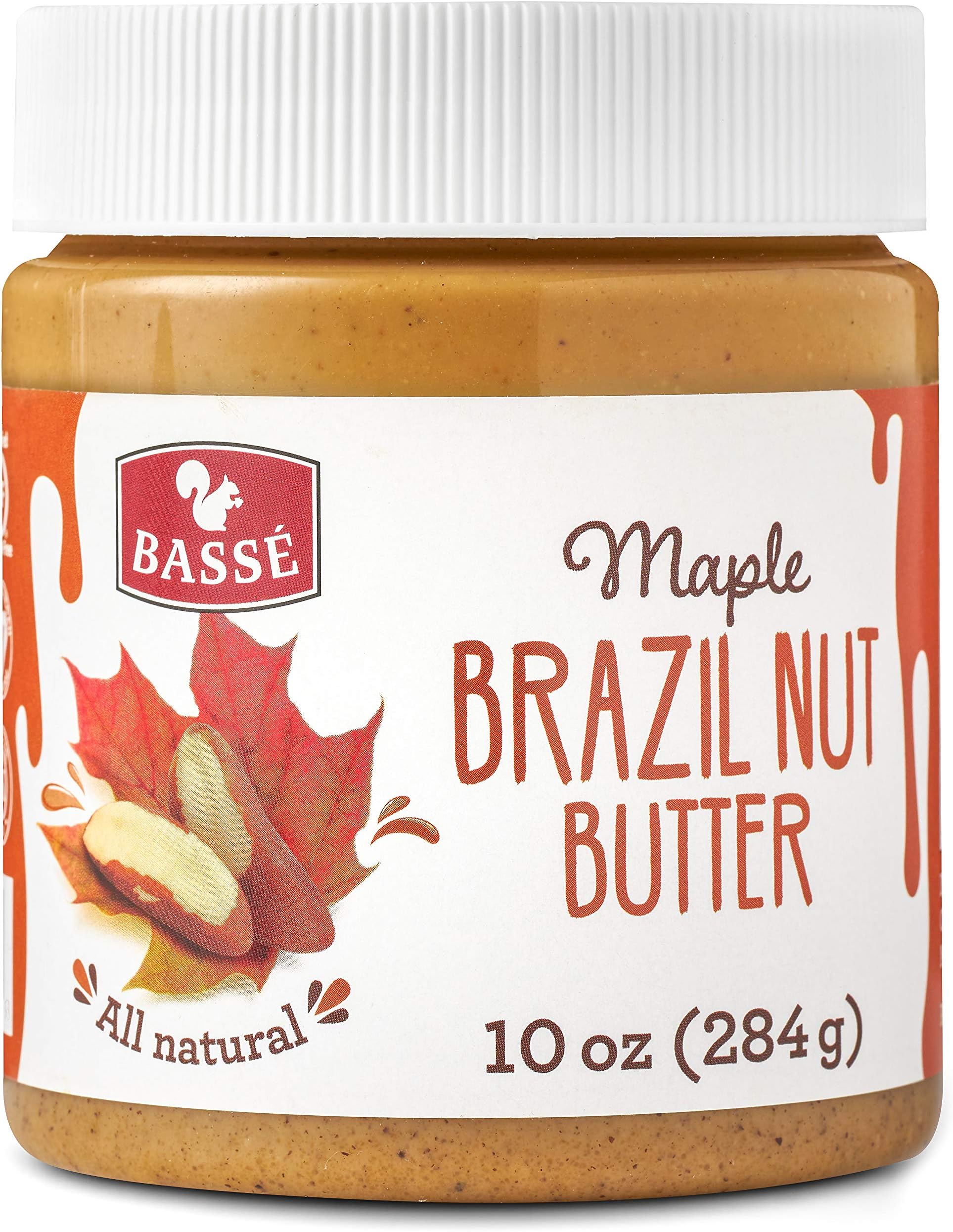 Basse All Natural Brazil Nut Butter, Keto friendly Toast Spread made from Roasted Brazil Nut, Gluten Free, Vegan Butter, Organic Maple 10 Oz (1 Jar)