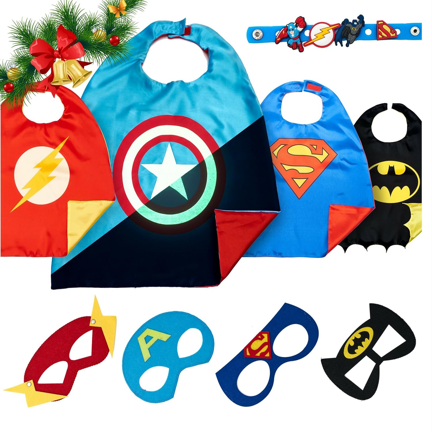 LAEGENDARY Disfraces de Superhéroes para Niños Regalos de Navidad para Niños Capas