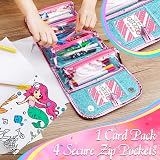 Auney Unicorn Art Set for Girls 3-8+ Yrs - 60pc Pencil Case, Markers, Crayons, view 4