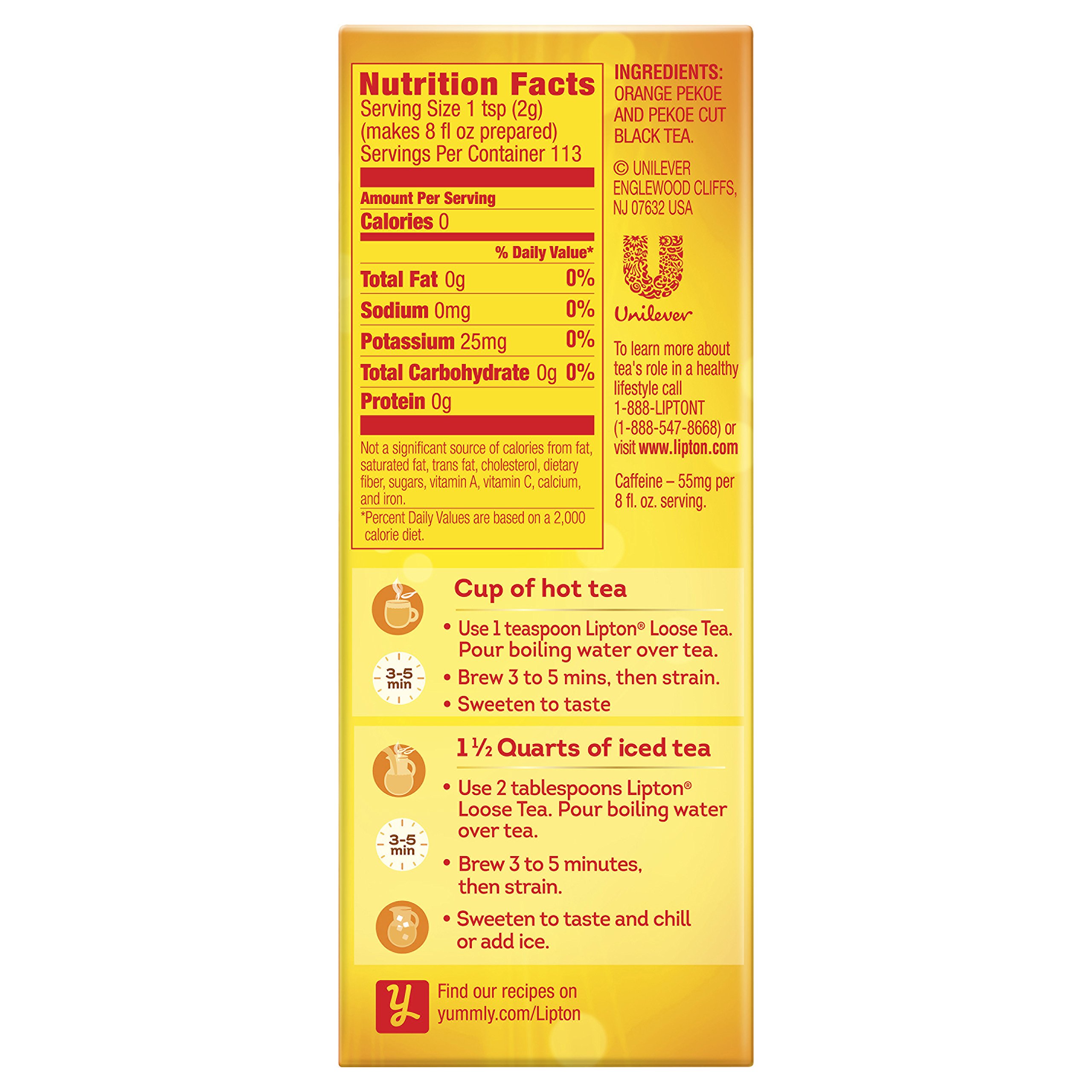 Lipton Loose Black Tea, 8 oz,new,fast ship.. 689848235869 eBay