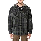 Smith's Workwear Sherpa-Lined Hooded Flannel Shirt-Jacket