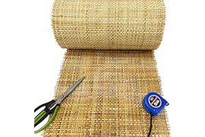 MINHKUST 24" Width Natural Brown Dark Square Rattan Cane Webbing Roll for Caning Projects | Pre-Woven Radio Mesh Cane Webbing Sheet for Furniture, Chair, Table, Ceiling (3 FEET)