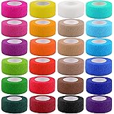 24 Pack Self Adhesive Bandage Wrap,Cohesive Wrap Bandages,Self Adherent Wrap 1 Inch X 5 Yards,Breathable Stretch Sports Tape,Elastic Self Adhesive Tape for Sports Wrist Ankle Athletic