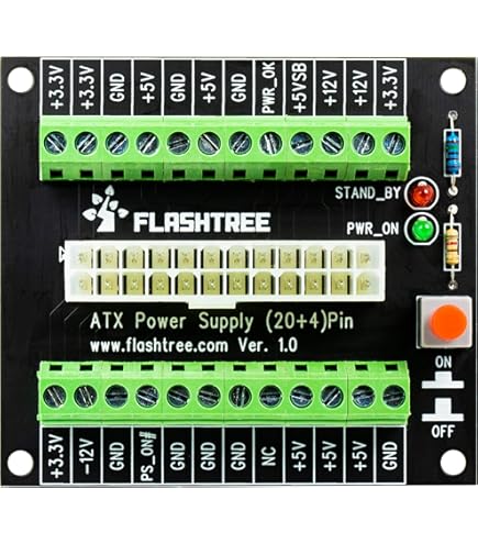 Amazon.com: whiteeeen ATX Breakout Board Black 24/20 Pins Output