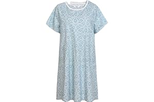 AVIIER 100% Cotton Hospital Gowns for Women Open Back Adaptive Clothing Nightgown Post Shoulder Surgery Patient Gown