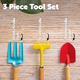 Toyrific Little Roots 3 Piece Kids Garden Tool Set Trowel Fork Rake ages 3+ view 4