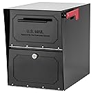 Architectural Mailboxes 6200B-10  Oasis Classic Locking Post Mount Parcel Mailbox with High Security Reinforced Lock