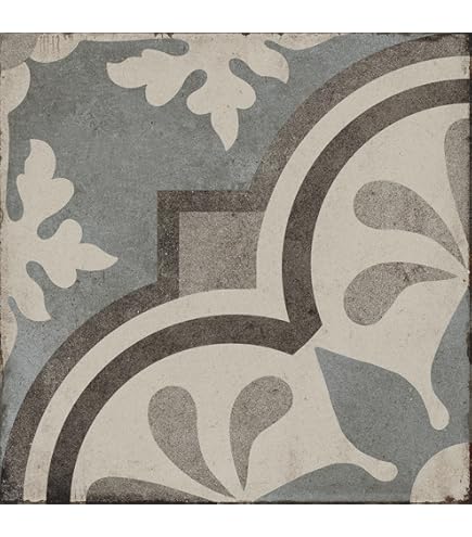 thumbnail image 2 of Squarefeet Depot 8x8 Rustic Geometric Grey Porcelain Tile - 4-Pack Mediterranean Style 2 of 4