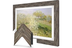Deco TV Frames - Distressed Barnwood Smart Frame Compatible ONLY with Samsung The Frame TV (55", Fits 2021-2025 Frame TV)