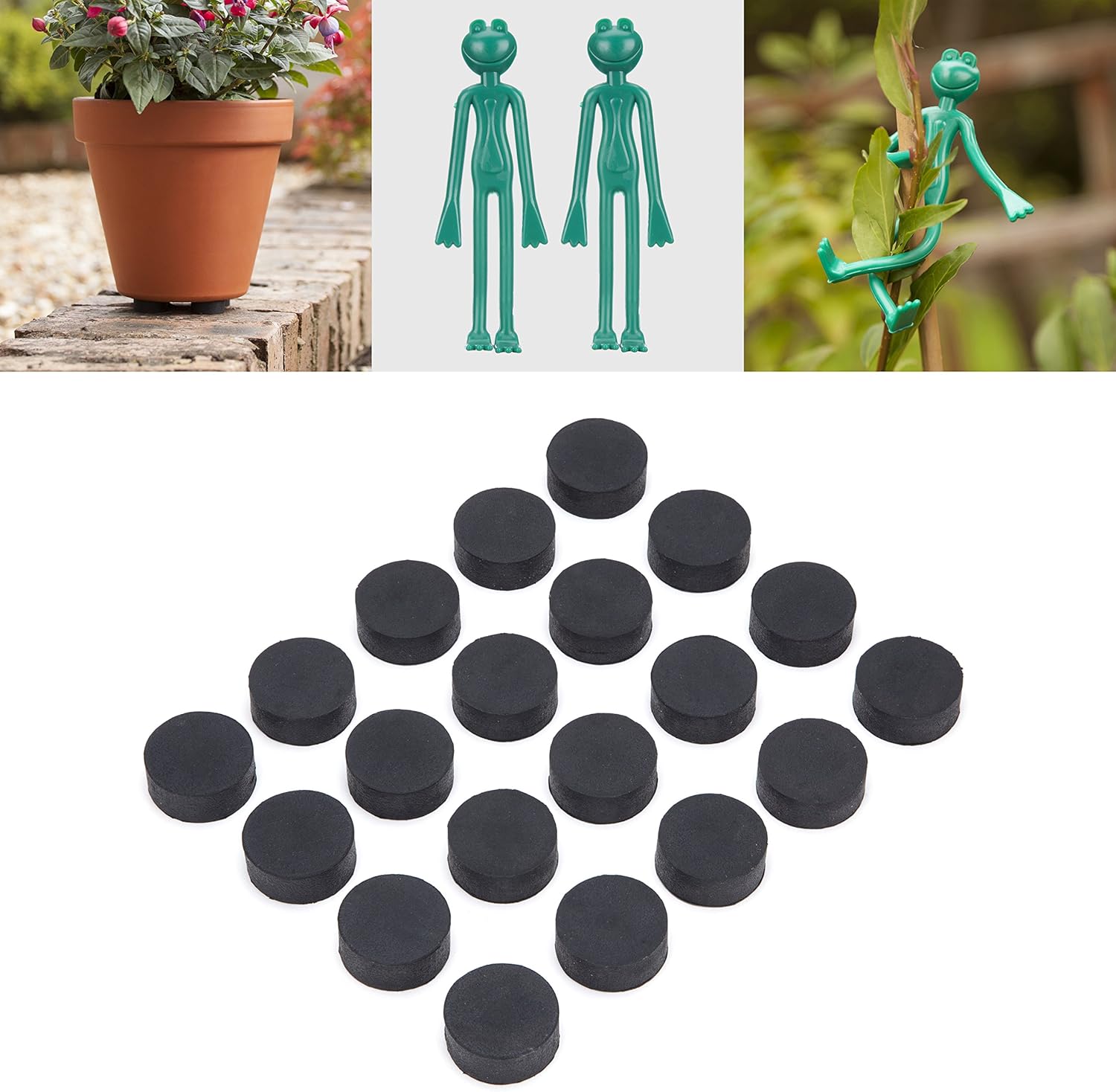 Katai 20 Pack Plant Pot Risers. Non-slip Flower Pot Feet for Indoor and Outdoor Use Complete with 2 Garden Plant Ties - Image 5