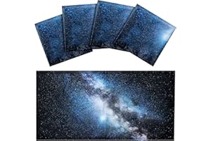 Hortsun 4 Pack Fluorescent Light Covers 4 x 2 Feet Magnetic Light Cover for Drop Ceiling, Fluorescent Ceiling Shade Filters for Office Classroom Home Hospital Decor(Galaxy)